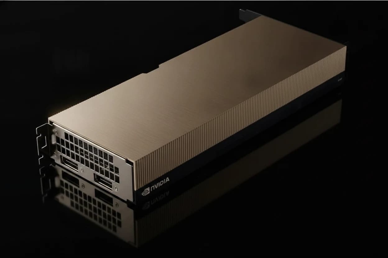 Gold datacenter GPU — NVIDIA H100-class AI accelerator
