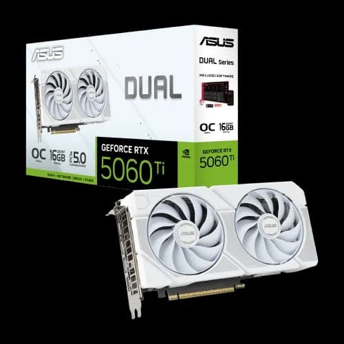 ASUS Dual GeForce RTX 5060 Ti 16GB GDDR7 White OC Edition