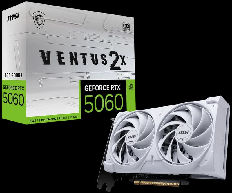 MSI GeForce RTX 5060 8G VENTUS 2X OC WHITE