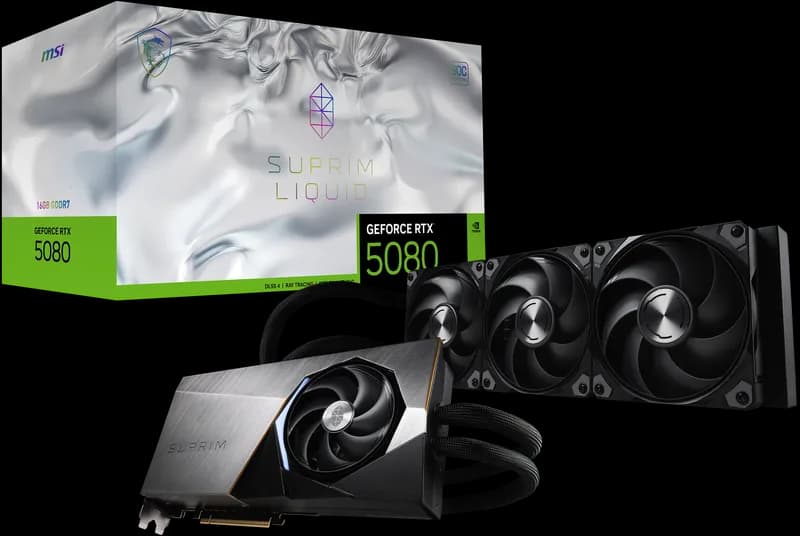 MSI GeForce RTX 5080 16G SUPRIM LIQUID SOC